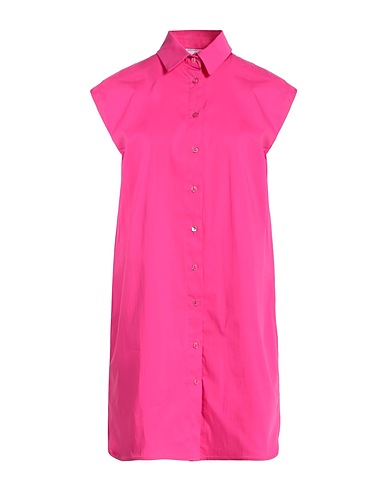 JIJIL Shirt dress Fuchsia 79% Cotton, 18% Polyamide, 3% Elastane