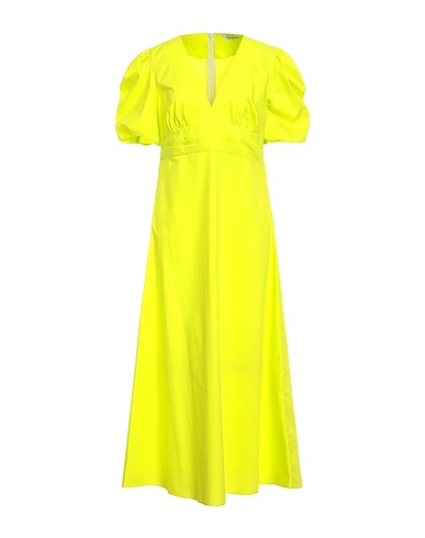 CALIBAN Long dress Lime green 100% Cotton