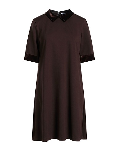 CALIBAN Κοντό φόρεμα Σκούρο καφέ 65% Βισκόζη, 30% Νάιλον, 5% Ελαστάνη, Πολυεστέρας