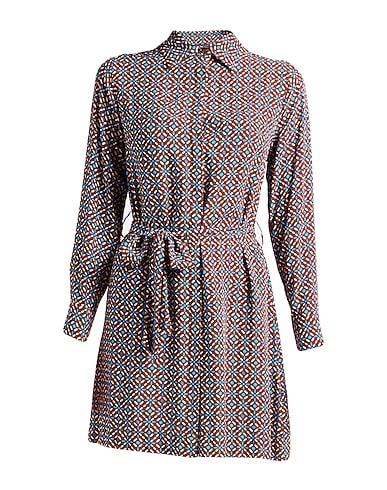 GAUDÌ Shirt dress JEANS Chocolate brown 100% Polyester