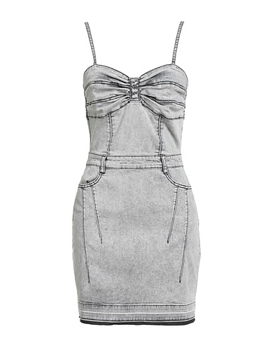 ACTITUDE by TWINSET Denim dress Light grey 69% Cotton, 20% Polyester, 9% Viscose, 2% Elastane
