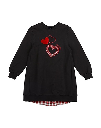 MONNALISA Dress Black 95% Cotton, 5% Elastane