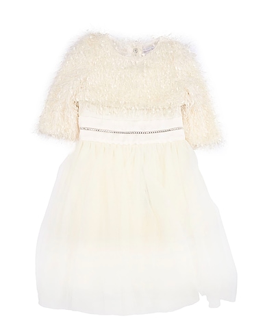MONNALISA Dress Ivory 100% Polyamide, Viscose, Elastane