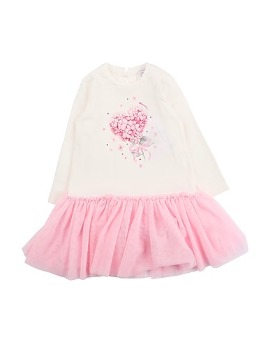 MONNALISA Dress White 96% Cotton, 4% Elastane