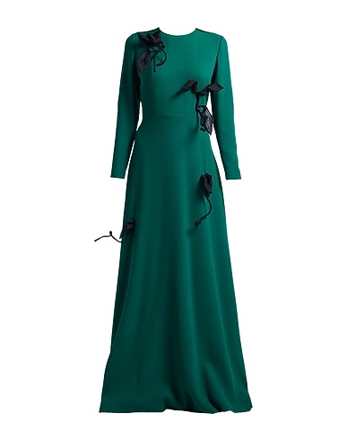 THE 2ND SKIN CO Long dress Green 100% Wool
