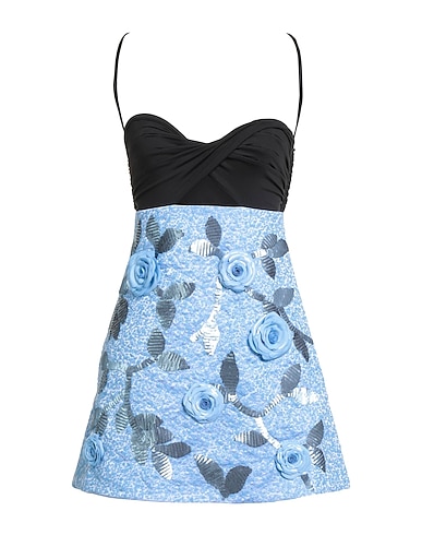 DES_PHEMMES Κοντό φόρεμα Μπλε του ουρανού 80% Πολυεστέρας, 15% Πολυαμίδη, 5% Ελαστάνη