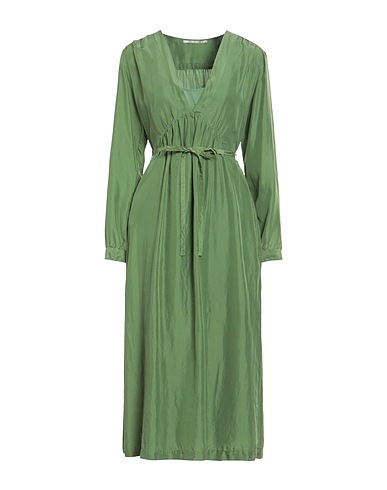 POMANDÈRE Midi dress Green 100% Silk