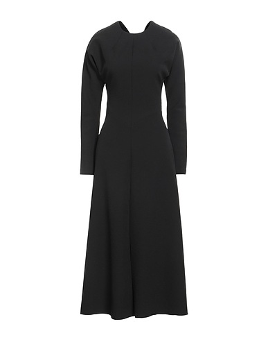 SEMICOUTURE Long dress Black 92% Polyester, 8% Elastane