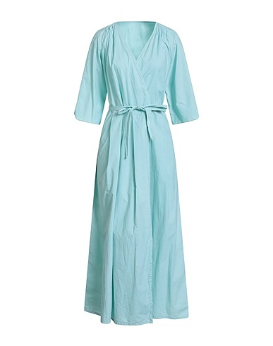 NINE IN THE MORNING ラップドレス ターコイズブルー コットン 100%