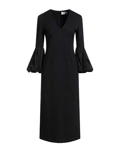 MEIMEIJ Midi dress Black 65% Viscose, 30% Polyamide, 5% Elastane, Polyester, Acetate