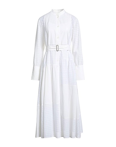BOSS Robe chemise Blanc 100% Coton