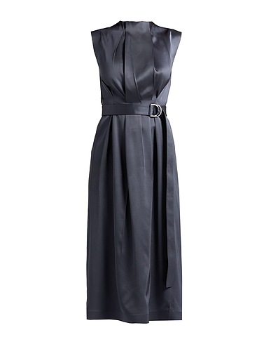 JIL SANDER Midi dress Gunmetal 83% Viscose, 17% Silk