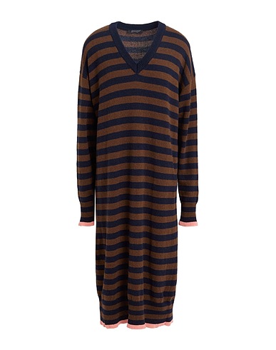 ARAGONA Midi dress Navy 100% Cashmere
