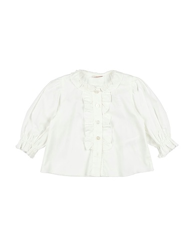 LE BEBÉ Solid colour shirts & blouses Ivory 97% Cotton, 3% Elastane