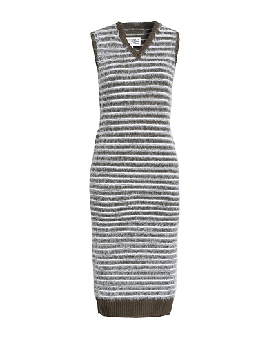 MM6 MAISON MARGIELA Midi dress Military green 44% Acrylic, 44% Virgin Wool, 12% Polyamide