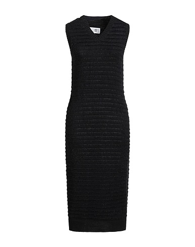 MM6 MAISON MARGIELA Midi dress Black 44% Acrylic, 44% Virgin Wool, 12% Polyamide
