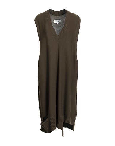 MM6 MAISON MARGIELA Short dress Military green 60% Wool, 40% Elastane