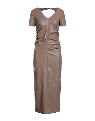 SOUVENIR Midi-Kleid Khaki 60% Polyurethan, 40% Polyester