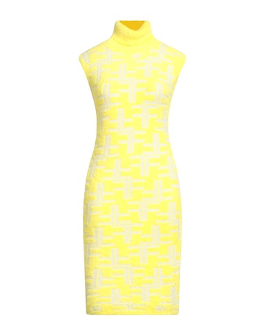 FRACOMINA Sheath dress COLLECTION Yellow 60% Polyamide, 22% Modal, 18% Acrylic