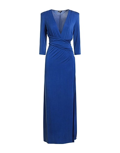 LIU •JO Long dress Bright blue 92% Cupro, 8% Elastane