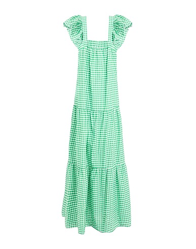 JIJIL Long dress Green 66% Cotton, 34% Polyester
