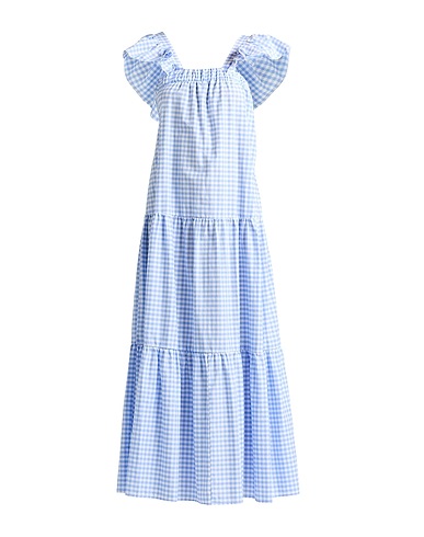 JIJIL Long dress Light blue 66% Cotton, 34% Polyester