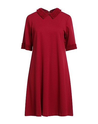 CALIBAN Short dress Red 65% Viscose, 30% Nylon, 5% Elastane, Polyester