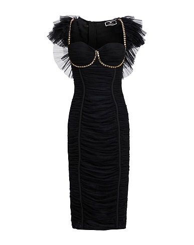 ELISABETTA FRANCHI Elegant dress Black 100% Polyamide, Elastane