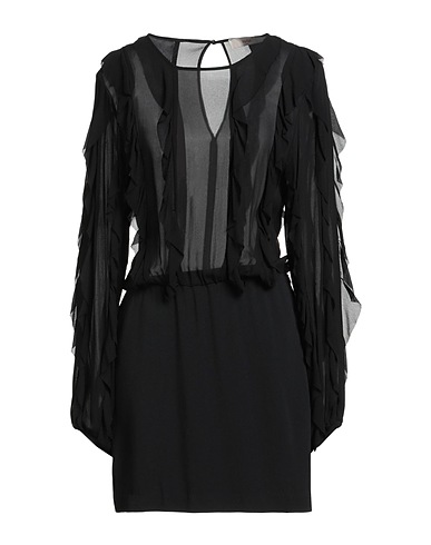 JUCCA Short dress Black 100% Viscose, Acetate