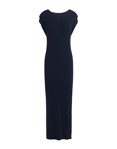 EMPORIO ARMANI Long dress Midnight blue 52% Polyamide, 38% Viscose, 10% Cashmere