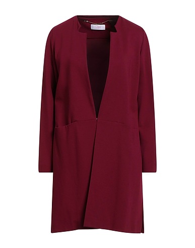 CLIPS MORE Full-length jacket Garnet 69% Viscose, 25% Polyamide, 6% Elastane