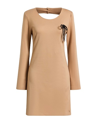 ACTITUDE by TWINSET Office dress Sand 68% Viscose, 27% Polyamide, 5% Elastane, Polyester