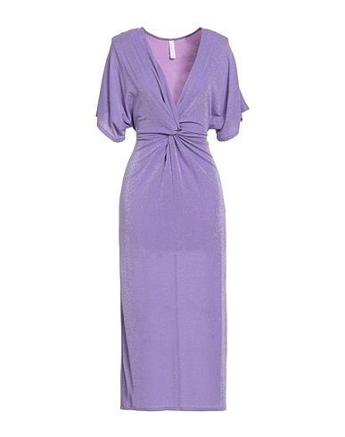 ZAHJR Midi dress Lilac 65% Viscose, 15% Nylon, 15% Polyamide, 5% Elastane