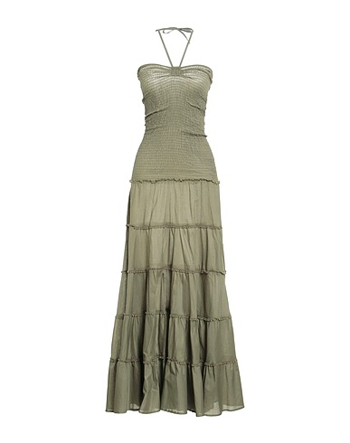 BLUGIRL Vestito estivo Verde militare 100% Cotone