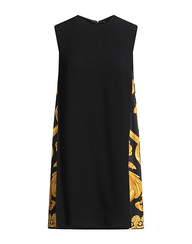VERSACE Short dress Black 70% Acetate, 30% Viscose