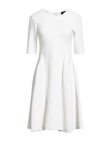 EMPORIO ARMANI Short dress White 80% Polyester, 18% Viscose, 2% Elastane