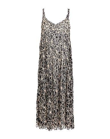 PE’ DE CHUMBO Midi-Kleid Schwarz 100% Viskose