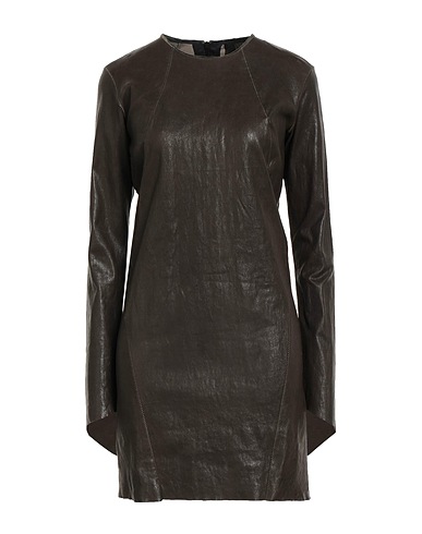 ISAAC SELLAM EXPERIENCE Kurzes Kleid Dunkelgrün 100% Lammleder