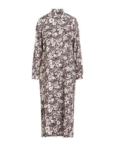 EMME by MARELLA Midi dress Dark brown 100% Cotton