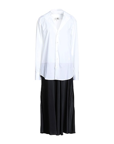 MM6 MAISON MARGIELA Midi dress White 100% Cotton, Viscose