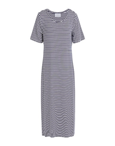 VICARIO CINQUE Длинное платье Тёмно-синий 97% Вискоза, 3% Эластан