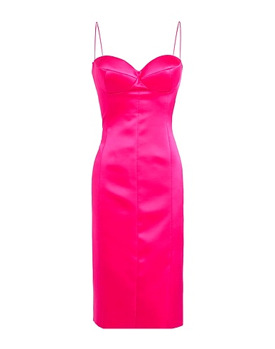 MAGDA Midi dress Fuchsia 90% Silk, 10% Elastane