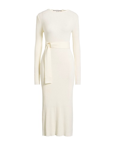 AKEP Kleid für das Büro Elfenbein 89% Viskose, 8% Polyamid, 3% Elastische Fasern