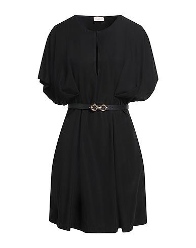 LIU •JO Short dress Black 77% Viscose, 23% Polyester