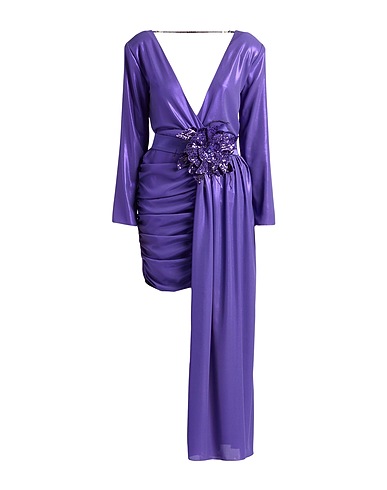 HANITA Sheath dress H COUTURE Purple 95% Polyester, 5% Elastane