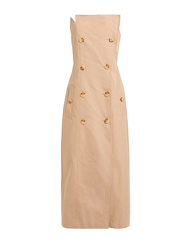 LIU •JO Midi dress Beige 65% Polyester, 35% Cotton