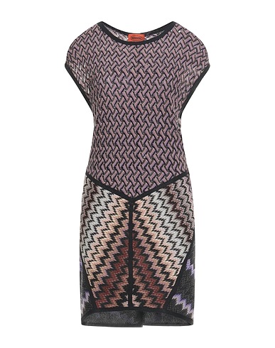 MISSONI Short dress Purple 50% Wool, 45% Rayon, 5% Polyamide