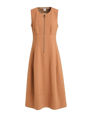 ELEVENTY Midi dress Camel 63% Polyester, 27% Viscose, 7% Cotton, 3% Elastane