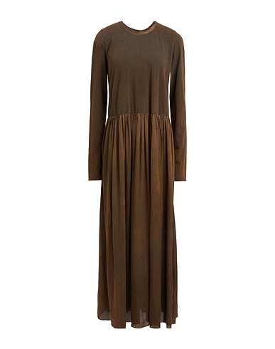 UMA WANG Robe de cérémonie Marron 90% Coton, 10% Élasthanne, Soie