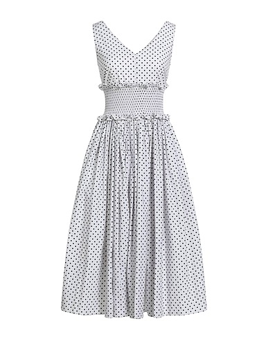 DOLCE&GABBANA Midi dress White 100% Cotton